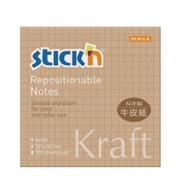N Times Stickers Kraft Paper Notebook 4 "x4" (101x101mm) Grid Line 100 Sheets/Book 61216