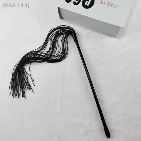 {MAX-114} 1 Pcs High Quality Silicone Whip Racing Riding Crop Party Flogger Hand Cuffs Queen Black H