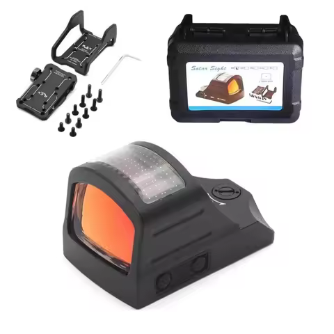 2026 Tactical HS 507C Solar Red Dot Sight For Pistol Airsoft Rifle Mini Scope Hunting/Exoskeleton Br