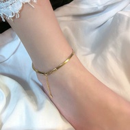Niche Special Snake Bone Anklet Female 18k Gold Rose Gold Anklet Female Style Unique Simple Trendy