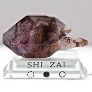 石栽 SHIZAI -權杖紫煙三輪骨幹水晶原礦/超七-含底座