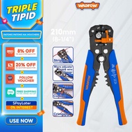 Wadfow WBQ4601 3 in 1 Automatic Wire Stripper Pliers Stripping, Cutting Crimping 10AWG~24AWG/0.2~6mm