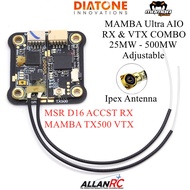 Diatone Mamba Ultra AIO MSR D16 ACCST Receiver FCC & MAMBA TX500 Video Transmitter VTX for RC FPV Ra
