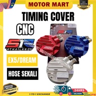 EX5 DREAM / WAVE100 RACING CNC BLUE MERAH CHROME TIMING COVER CNC RACING HEAD COVER FREE HOSE TAHAN 