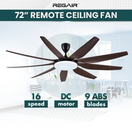Regair Inovo Legend 72 Kipas Siling 72 Inch Ceiling Fan With Led Light 9 Blades Remote Control Kipas
