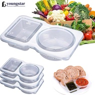 YOUNGSTAR 5/10/20PCS 4.4oz/130ml Reusable Food Grade PP Salad Sauce Container with Lids Leakproof Ca