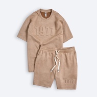 LADO Men's Sportswear Set 3D Embossed Printed Suede Fabric 1977 Cool Youthful Regular Form BTT.L.4.9