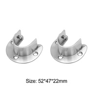 Stainless Steel U-Shaped Closet Rod End Wardrobe Clothes Practical Hang Rail Pole Holder Home