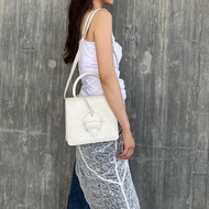 Loewe Vintage Barcelona中古白色葉子原裝肩帶手提肩背斜孭包