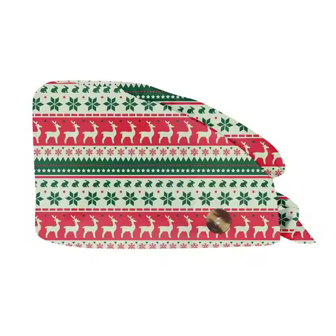 Fashion Christmas Theme Pharmacy Baotou Caps Medical Pet Clinic Doctors Surgical Hat Nurse Caring He