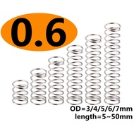 【WDY】 d0.6mm compression spring SUS304 OD3-7mm length 5-50mm pressure spring