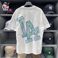 Mbl แขนสั้น ใหม่ เม็ดมะม่วงหิมพานต์ ดอกไม้ NY ครึ่งแขน ผู้ชายและผู้หญิง อเนกประสงค์ หลวม เสื้อยืดคู่