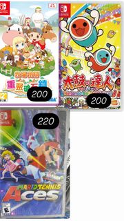 Switch 太鼓達人 ，重聚礦石鎮 牧場物語 ，Mario tennis Ace