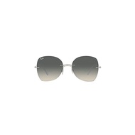 [Rayban] Sunglasses RB8066 Women White Silver / Gray Gradient Dark Gray Lens 58