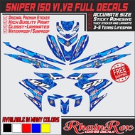 sniper 150 v1 v2 circuit gp edition full body decals printed laminated waterproof