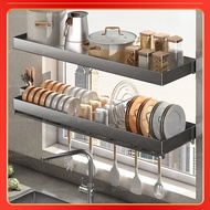 Kitchen Removable Drying Storage Dish Above Sink Wall Mounted Pot Stainless Steel Drain Rack Tizhine
