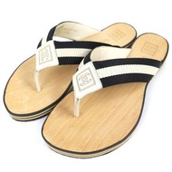 狀況極佳的 CHANEL G24999 ENTRE DOIGTS Coco Mark 木質人字拖，米色和黑色，35 碼，帶盒子，西班牙製造。