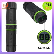 [gaozuo523.vn] IP68 Waterproof SC Dual Core Fiber Optical Coupler Extend Fiber Optic Cable Length Fl