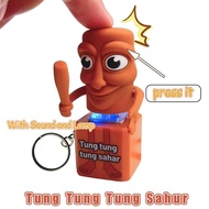 With Sound Light Keychain Tung Tung Tung Sahur Italian Brainrot Action Figure