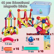 Educational 46 pcs Magnetic Sticks Ball 益智 46 件磁力棒球 Pendidikan 46 pcs Bola Magnet