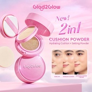 Glad2Glow 2in1 Perfect Pair Cushion Powder Foundation Waterproof Make Up Setting BB Cream