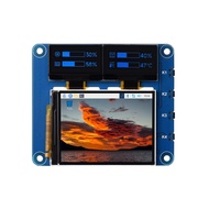 2inch LCD Screen 2inch LCD Screen with0.96inch OLED Display Module HAT Kit forRPi Zero 2 W 3 Model B