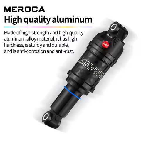 MEROCA Mtb Bike Air Shock Absorber 165mm 190mm Adjustable Air Pressure Aluminum Alloy Bicycle Mtb Ai