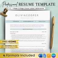 ATS Friendly Resume Template - Word, Pages, Google Docs, Minimalist Resume, Simple Resume, Basic CV 