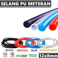 Black PU Hose Size 12x8mm - PU Hose 12mm