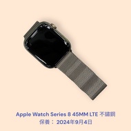 Apple Watch Series 8 45MM LTE 不鏽鋼 保養： 2024年9月4日