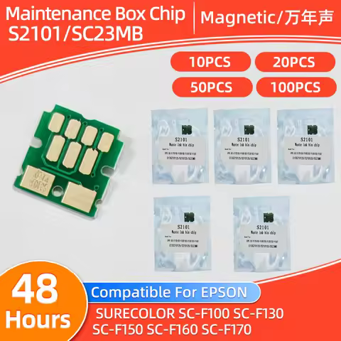 10~100PCS C13S210125 S2101 SC23MB Maintenance Box Tank Chip For Epson SureColor F100 F130 F160 F170 