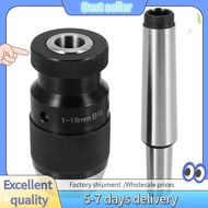 E7G-Keyless Drill Chuck 1-16mm B18 + MT3  DIN228A Morse Taper Arbor