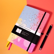 Love Bubble Bullet Dotted Journal Leatherette Elastic Band 160gsm A5 สมุดบันทึกปกแข็ง Dot Grid