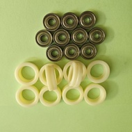 Set of 10 ABS plastic caps (low model) and 10 608 bearings (disassemble Japanese machines) for B3, B