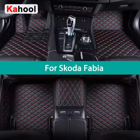 Skoda Fabia Floor Mats KAHOOL Custom Car Floor Mats For Skoda Fabia Auto Carpets Foot Coche Accessor