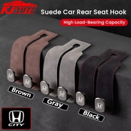 Honda City Car Headrest Hook Premium Suede Rear Seat Hanging Dual Hook 20KG Large Load-Bearing Alloy