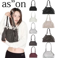 Korea ason Stray Bag Blogger Same Style 24FW Leather mini Motorcycle Shoulder Armpit Large Capacity 