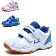 【Shop the Latest Trends】 Taobo Lefus Small Size 28 29 Kid Badminton Sneakers Hook Loop Tennis Shoe For Children Breathable Jogging Sport Shoes