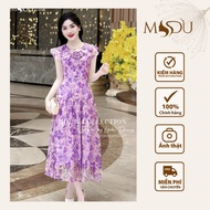 MDU4355 Designer Dress with Outstanding and Exquisite Floral Patterns, Slightly Flared Long Skirt fr