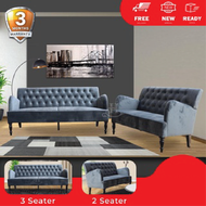 I Home Carolina 3+2 Seater Velvet Sofa Set