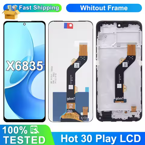 LCD For Infinix Hot 30 Play NFC X6835 X6835B Display Touch Hot 30 Play Digitizer Assembly LCD Displa