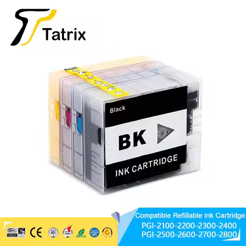 Tatrix For Canon PGI2700 PGI2700XL Refillable ink Cartridge MAXIFY IB4070/iB4170/MB5070/MB5170/MB537