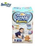 Pampers Sweety Popok Silver Pants S 32 - Popok Sweety - Pampers Sweety - Popok Celana - Pampers Celana - Pampers Murah