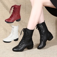 Plus Size 34-42 Soft Bottom Zip Boots for Square Dance