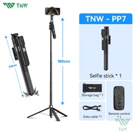TNW PP7 Auto Open Tripod AI Face Tracking 180cm Selfie Stick Auto Close with Magnetic Bluetooth Remo