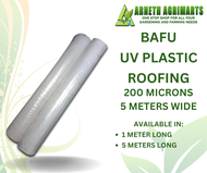 UV PLASTIC ROOFING 200 MICRONS (8 MIL) 5 METER  WIDE Garden Rain Protection UV PE roof for greenhous