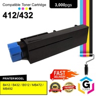 Compatible Oki 412/432 Laser Toner Cartridge for Okidata B411 / B431 / MB461