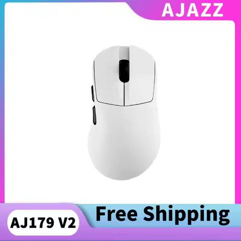 New AJAZZ AJ179V2 MAX Wireless Three Mode Right Hand Mouse PAW3311 12KDPI Long Life Macro Defines Th