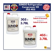 Suniso Compressor Oil Refrigeration Oil 3GS/4GS (3.78 Liter)