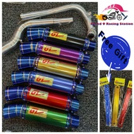 🎇FREE GIFT🎇GL Racing EXHAUST SUPER OPEN TEMBAK BULAN SRL110/SRL115/WAVE125/EX5 BIG CORK cutting NLK